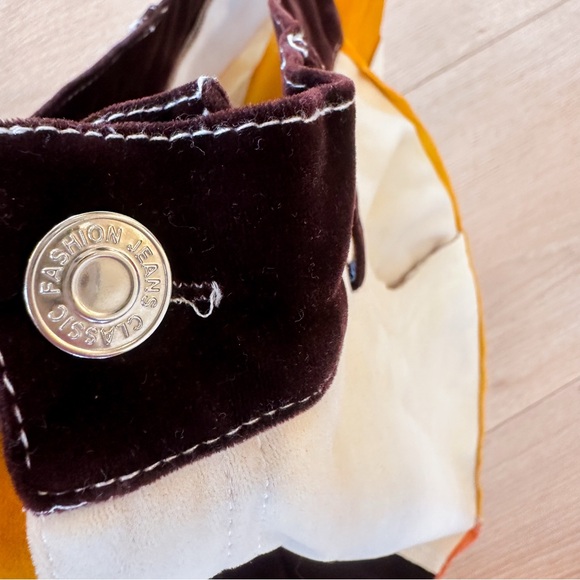 Colorblock Velvet Patchwork Pants - Picture 7 of 10